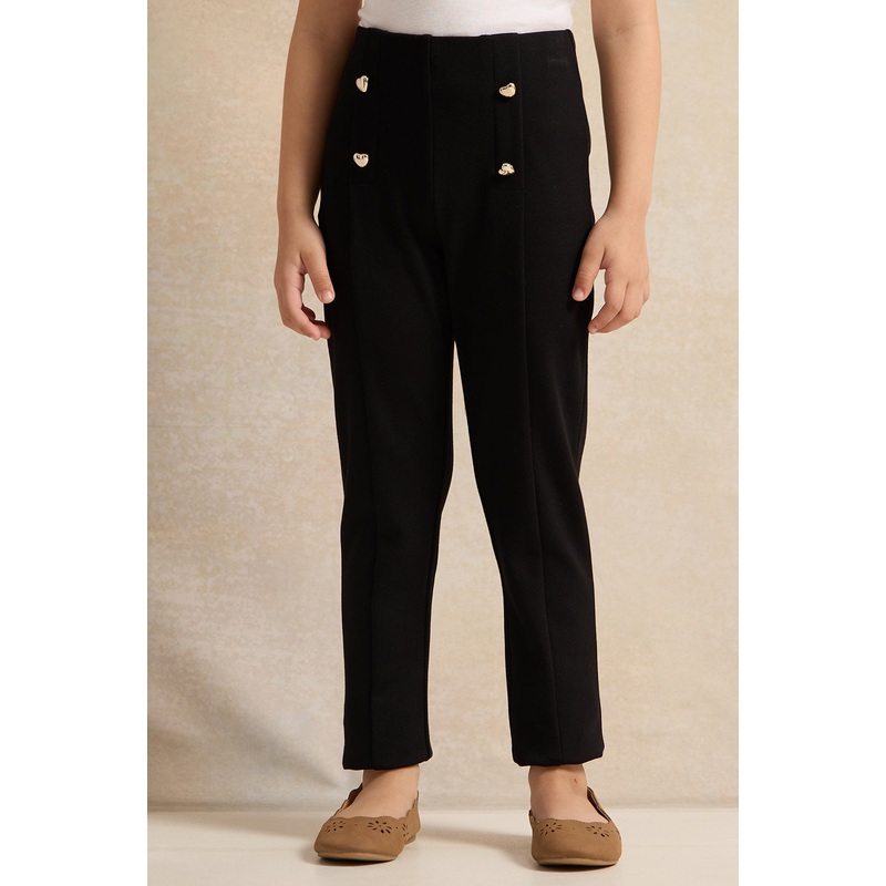 Girls Black Ponti Leggings|2-3 Years|3-4 Years|4-5 Years|5-6 Years|6-7 Years|7-8 Years