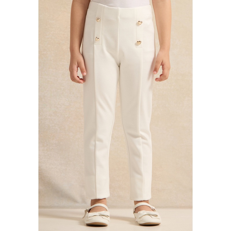 Girls White Ponti Leggings|2-3 Years|3-4 Years|4-5 Years|5-6 Years|6-7 Years|7-8 Years