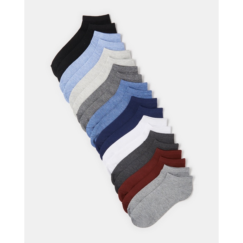 Men Assorted Plain Socks Set (Pack of 10)