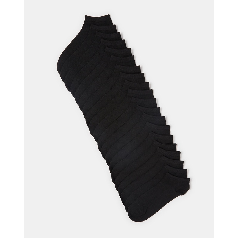 Men Black Plain Socks Set (Pack of 10)