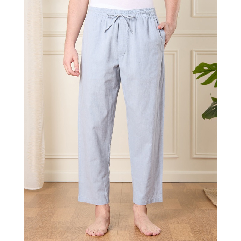Men Blue Plain Pyjama Bottom|Small|Medium|Large|X-Large|XX-Large
