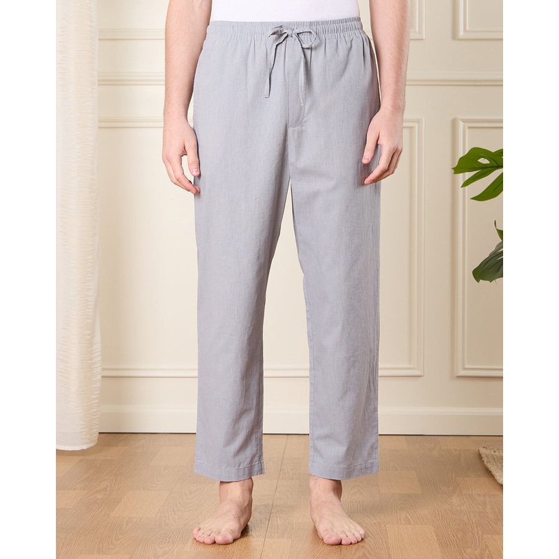 Men Charcoal Plain Pyjama Bottom