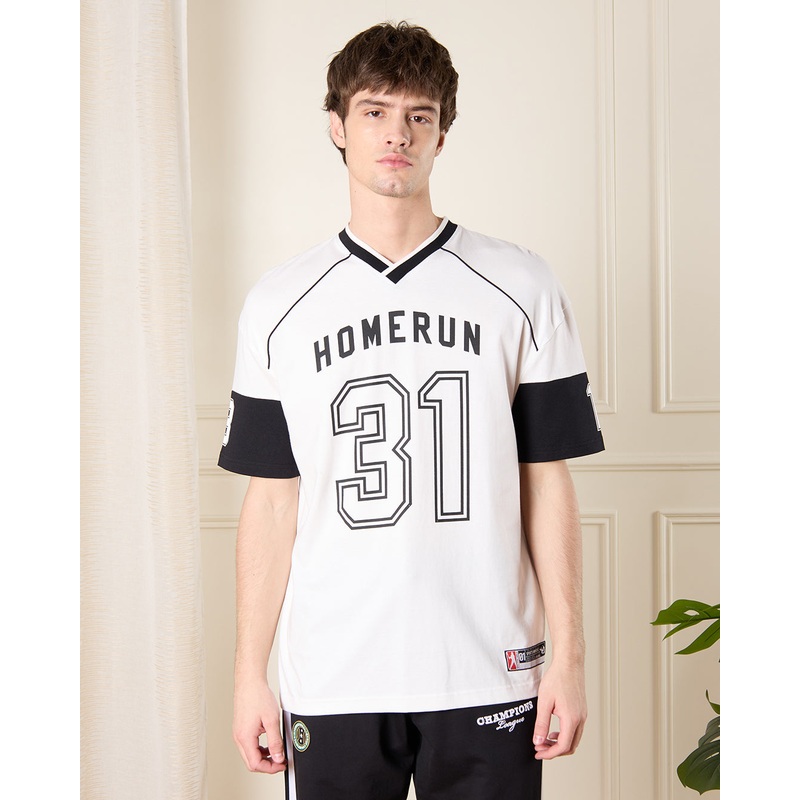 Men White Baseball T-Shirt|Small|Medium|Large|X-Large|XX-Large