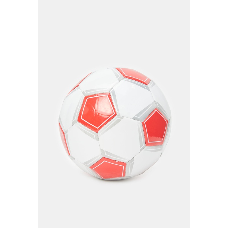 White And Red Printed Football