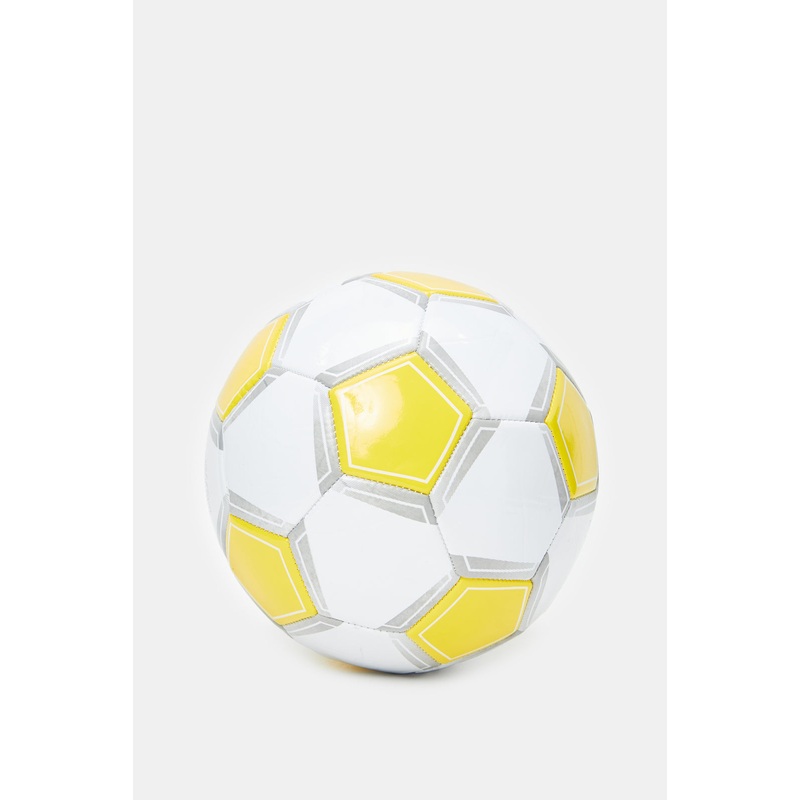 White And Yellow Print Football