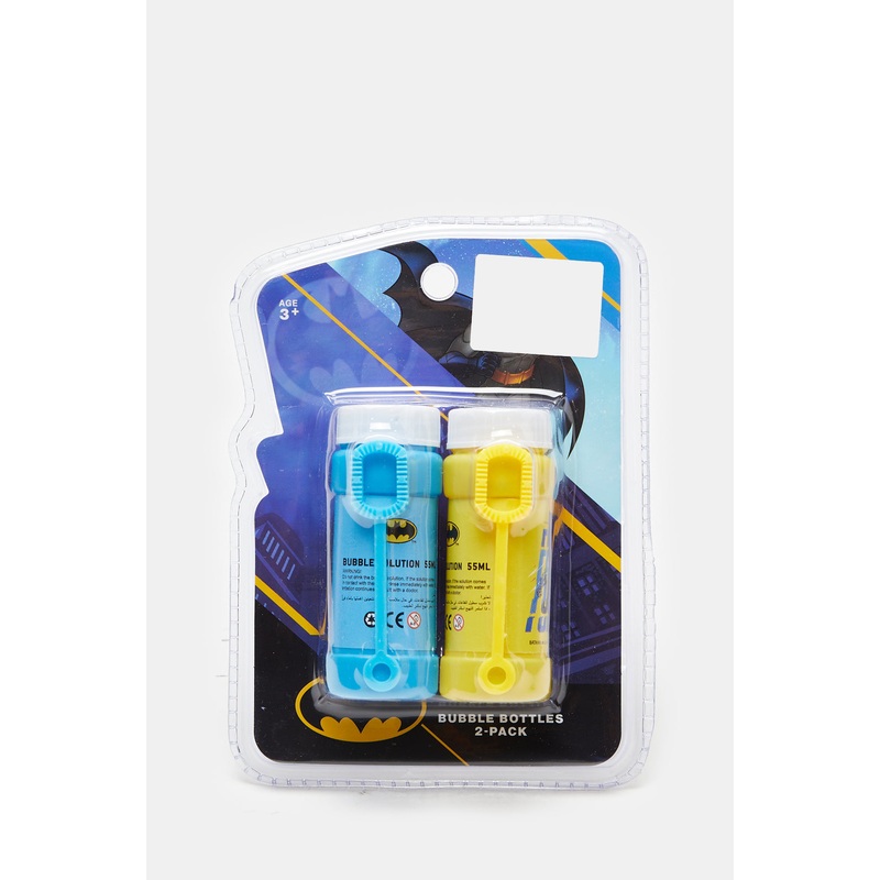 Blue And Yellow Batman Bubble Bottle (Pack Of 2)