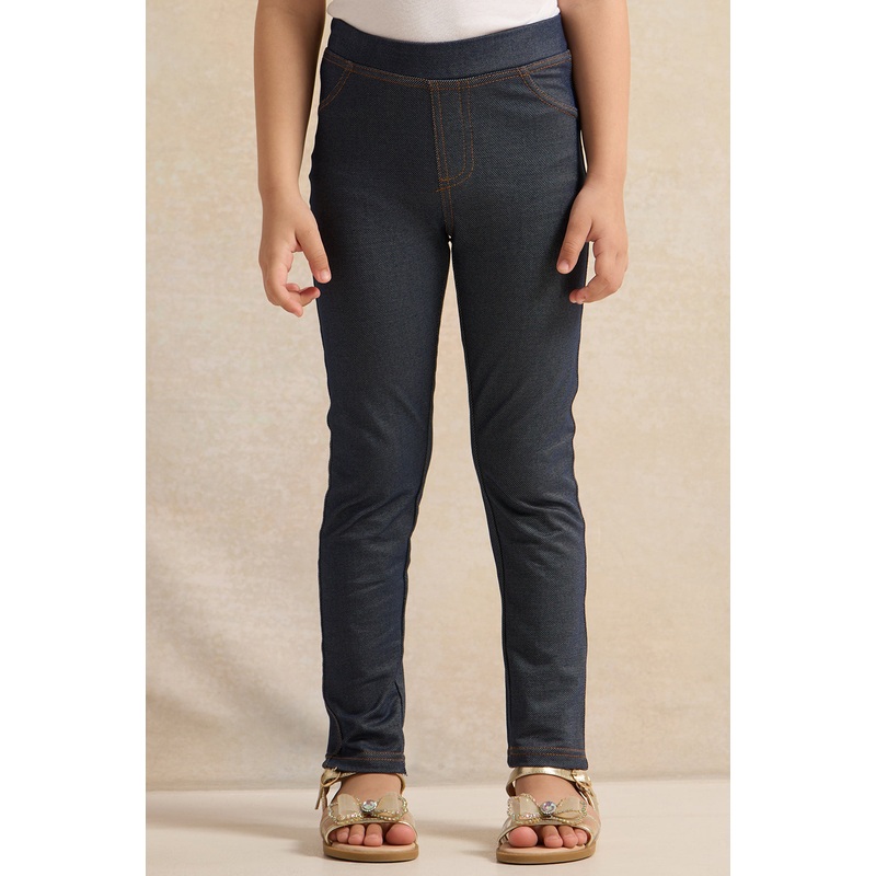 Girls Navy Plain Leggings|2-3 Years|3-4 Years|4-5 Years|5-6 Years|6-7 Years|7-8 Years
