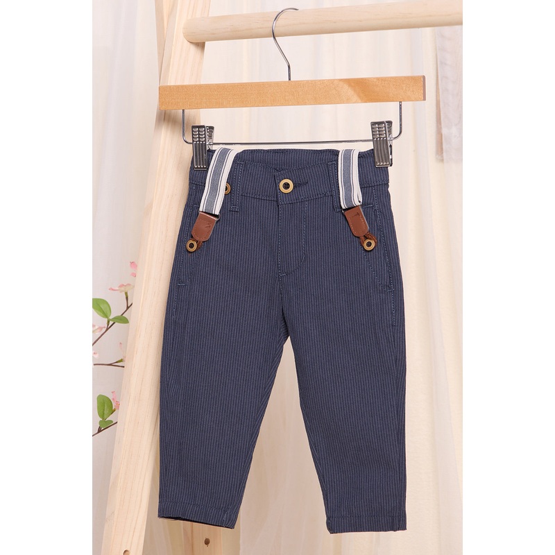 Infant Boys Navy Suspender Trousers