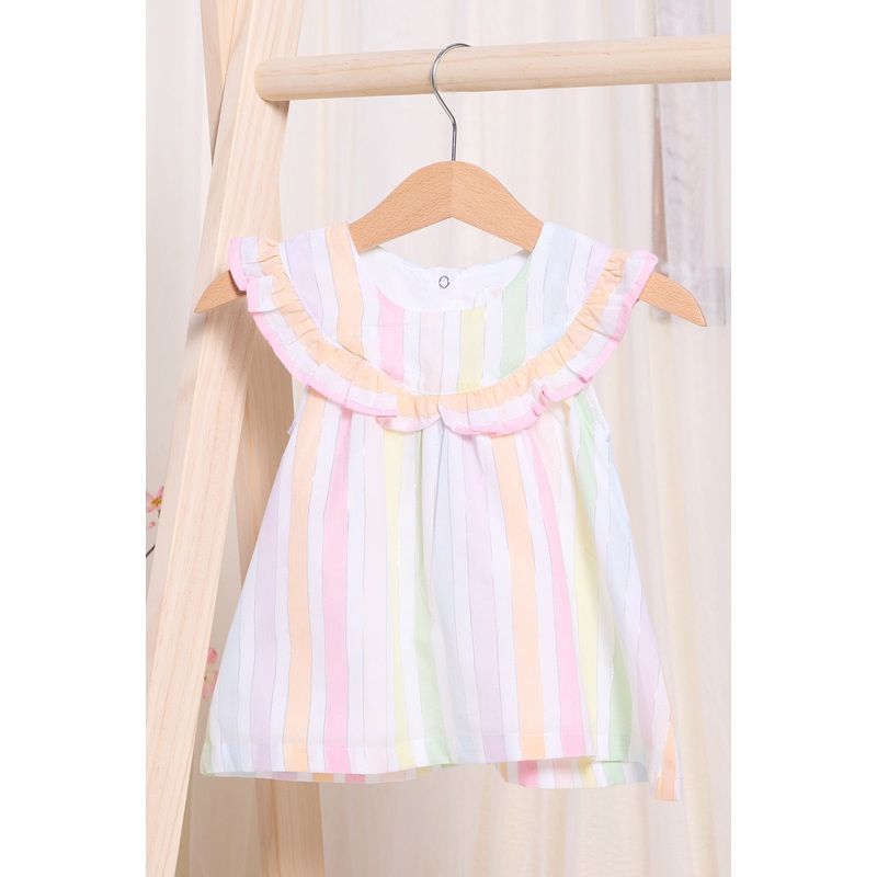 Infant Girls Ivory Striped Blouse