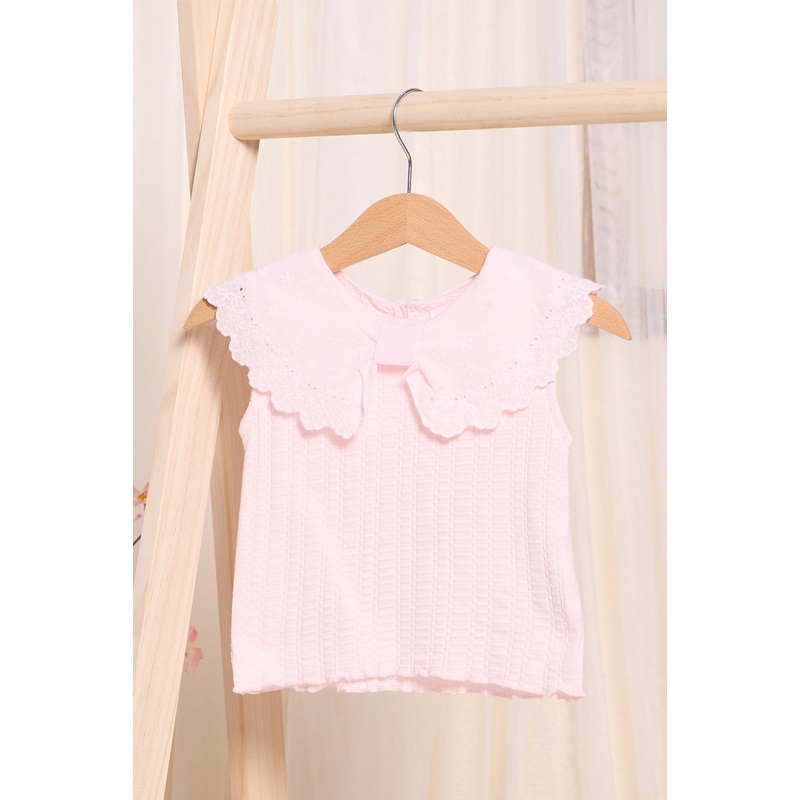 Infant Girls Pink Jacquard Blouse