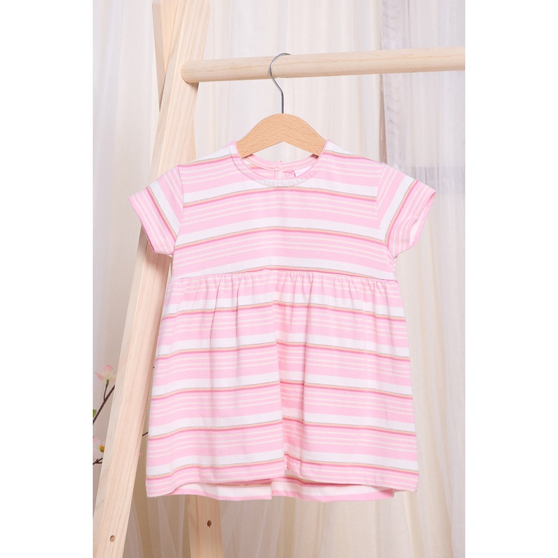 Infant Girls Pink Striped Dress
