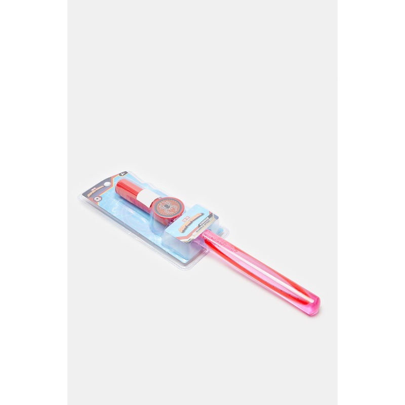 Pink Super Hero Bubble Stick
