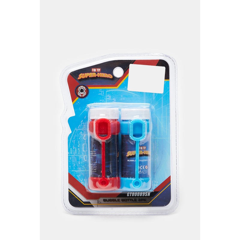 Red And Blue Super Hero Bubble Bottle Set (2 Piece)