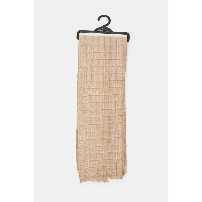 Women Beige Textured  Scarf