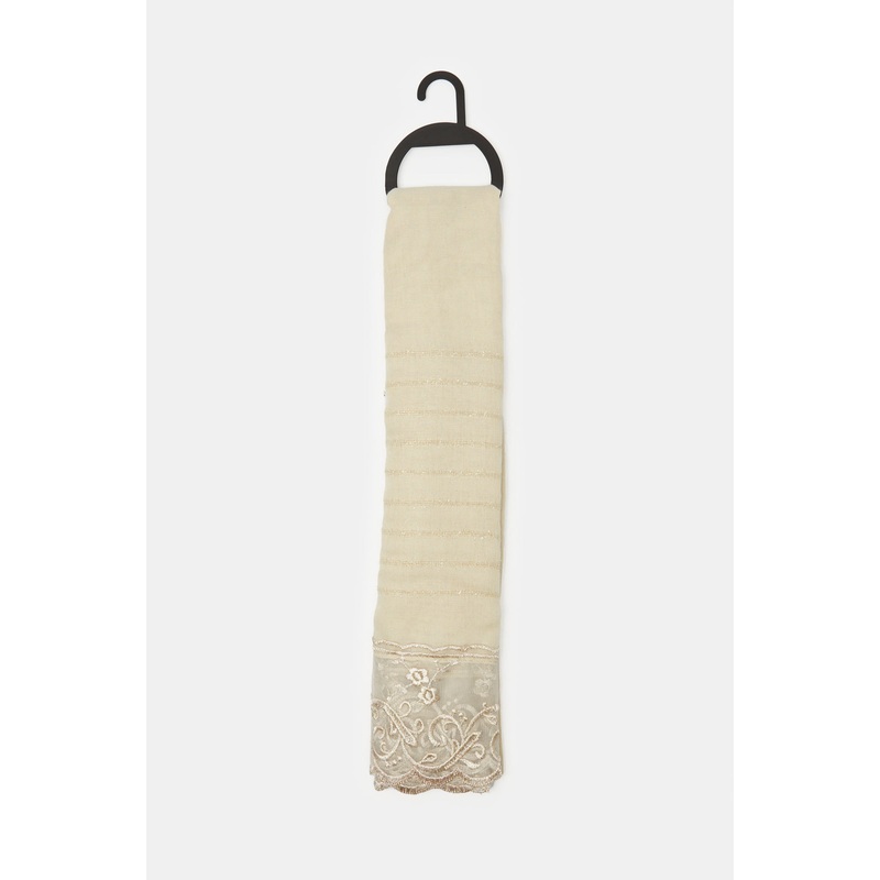 Women Cream Scarf