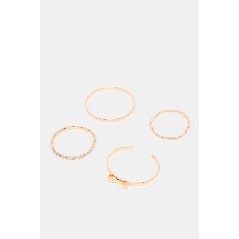 Women Gold Bangle Set (Pack of 4)
