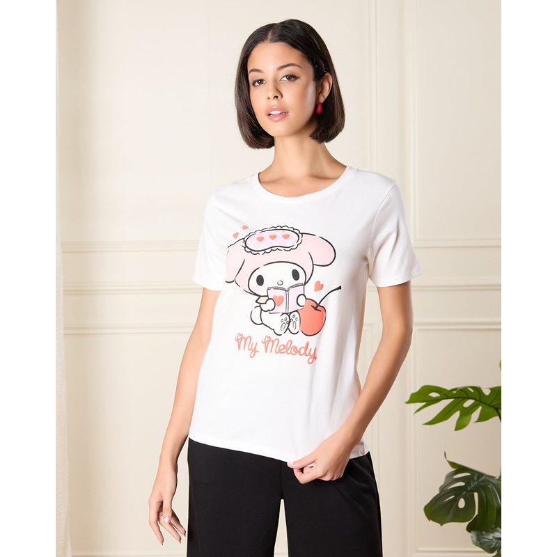 Women Ivory Melody Printed T-Shirt