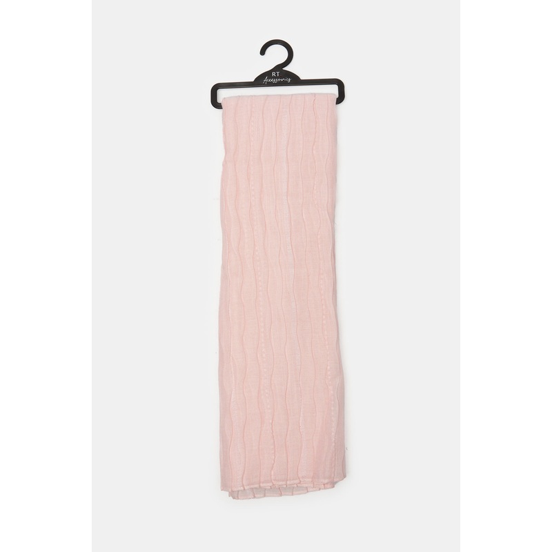 Women Pink Textured  Scarf