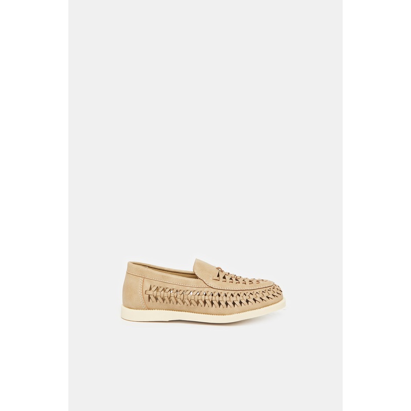 Boys Beige Textured Loafers|EU25|EU26|EU27|EU28|EU29|EU30