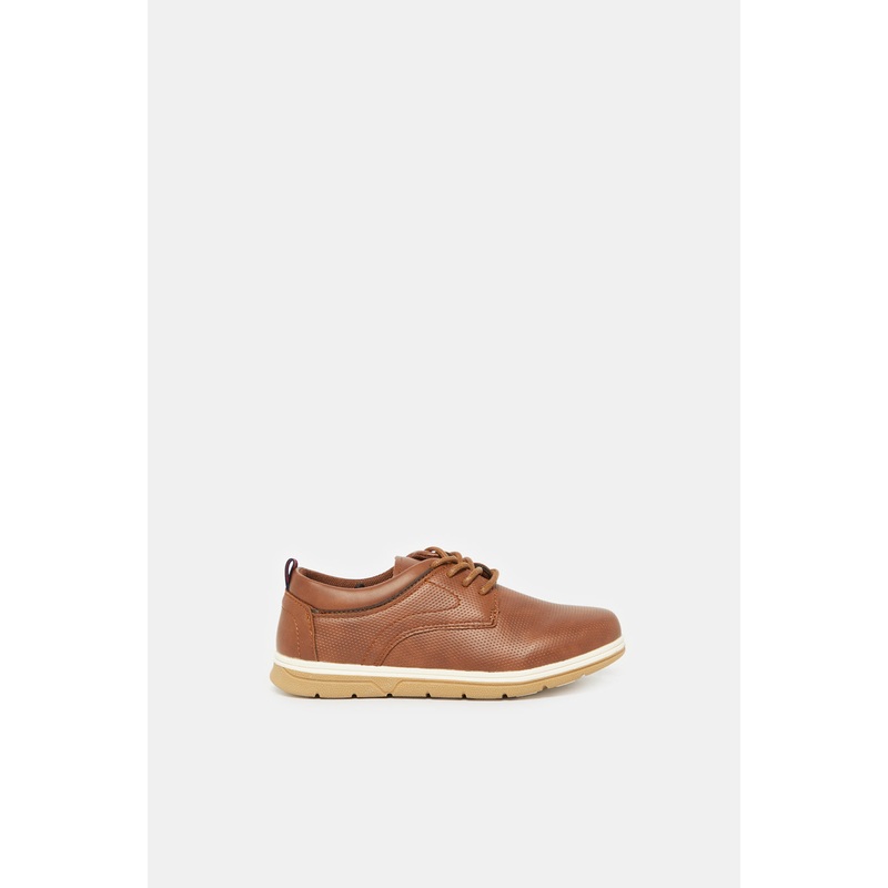 Boys Brown Lace Up Derby Shoes