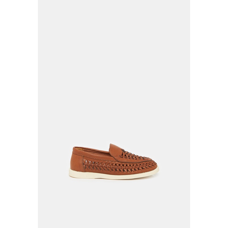 Boys Brown Textured Loafers|EU25|EU26|EU27|EU28|EU29|EU30