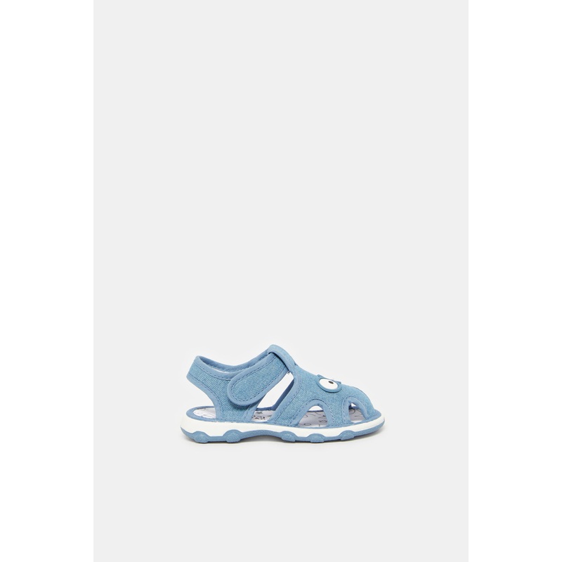 Infant Boys Blue Denim Sounded Sole Sandals