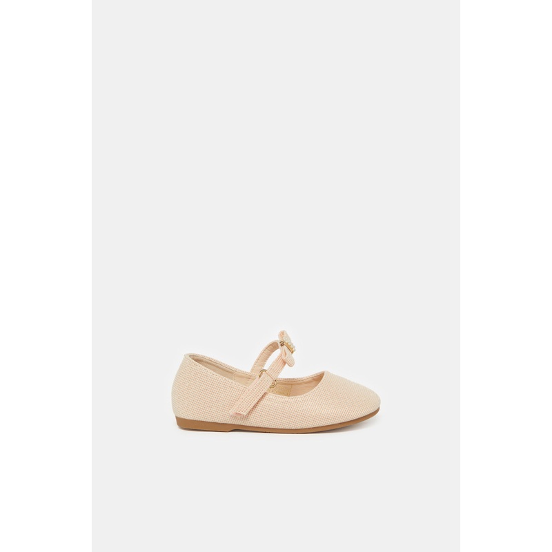 Infant Girls Cream Glitter Ballerina