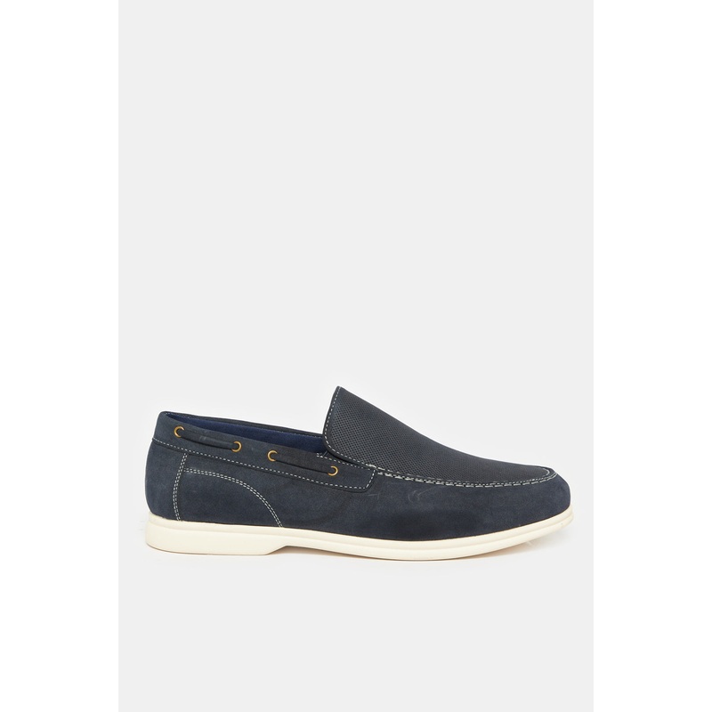 Men Navy Textured Loafer|EU40|EU41|EU42|EU43|EU44|EU45