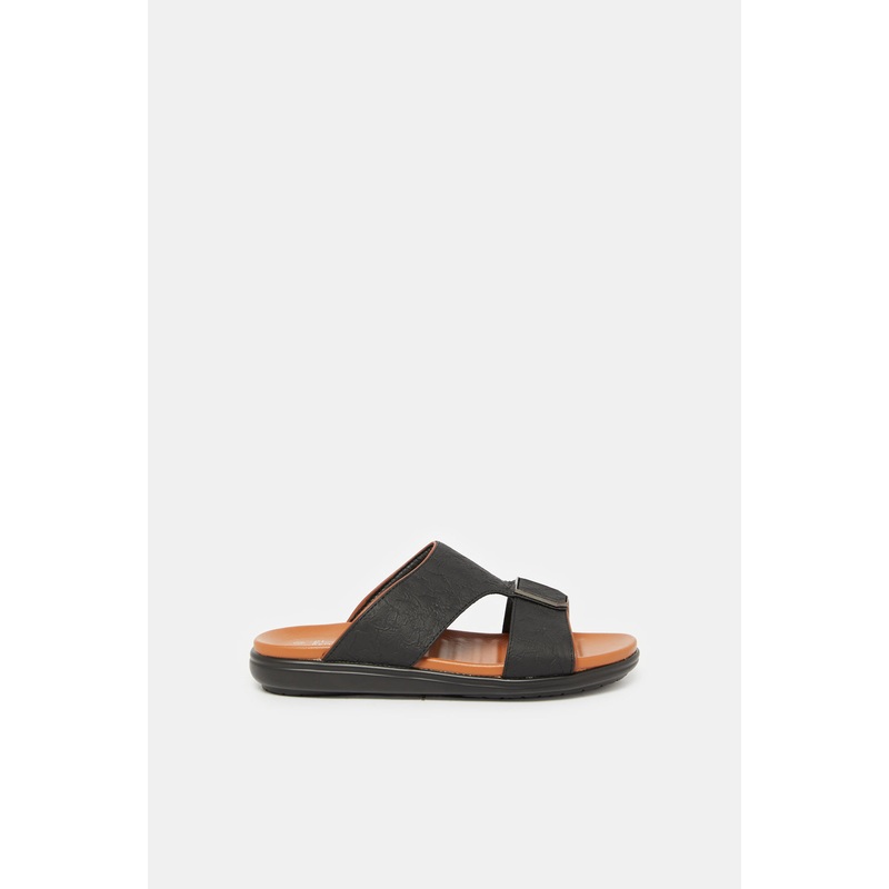 Senior Boys Black Traditional Sandals
