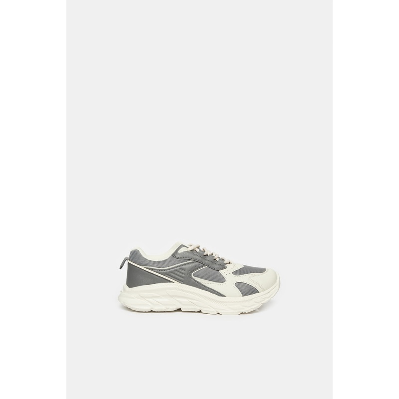 Senior Boys Grey Material Block Chunky