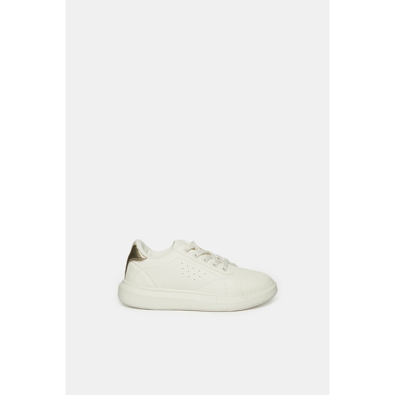 Senior Girls White Chunky Sneaker