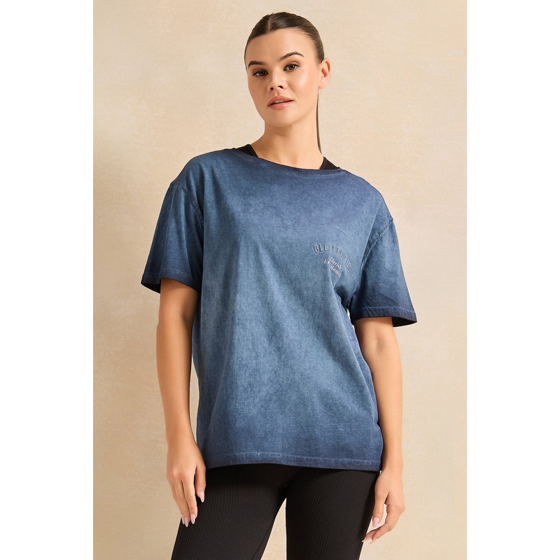 Women Blue Printed Active T-Shirt