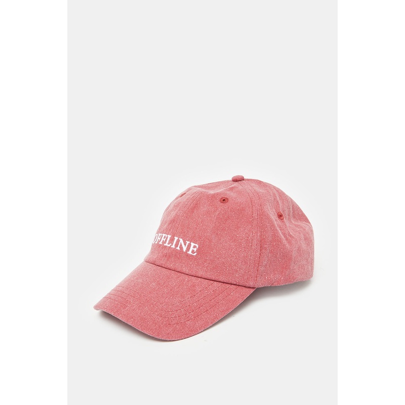 Women Red Embroidery Cap