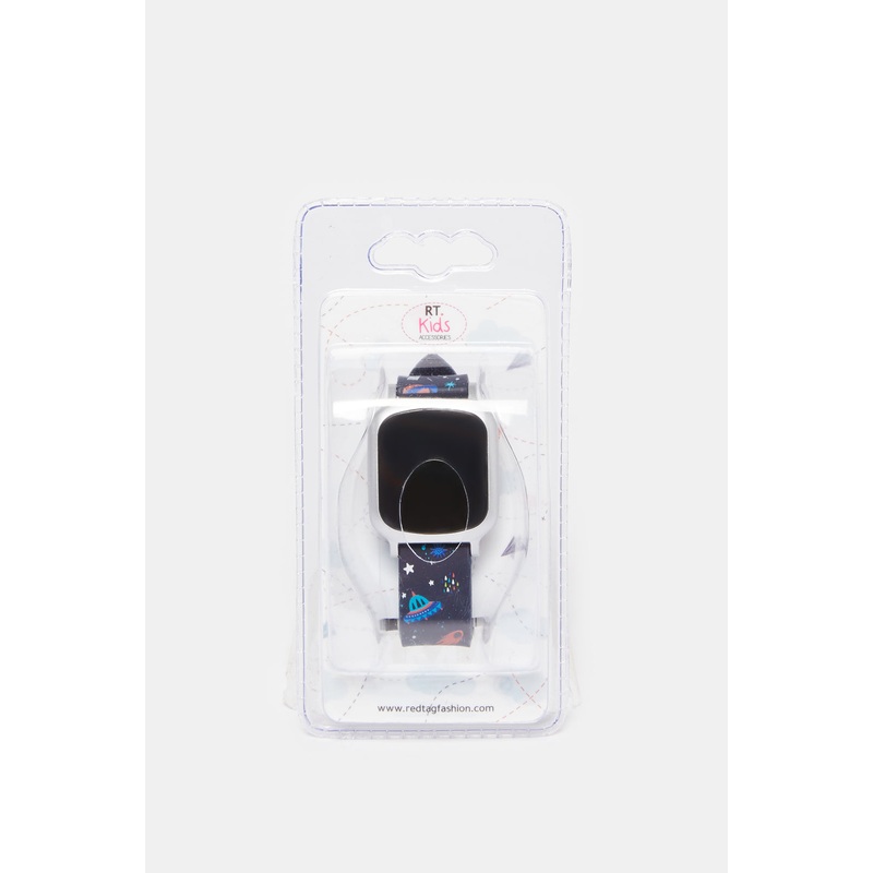 Boys Black Printed Digital Watch