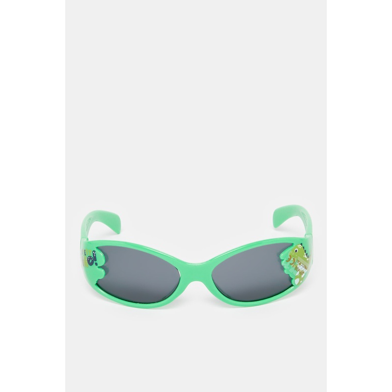 Boys Green Round Sunglasses