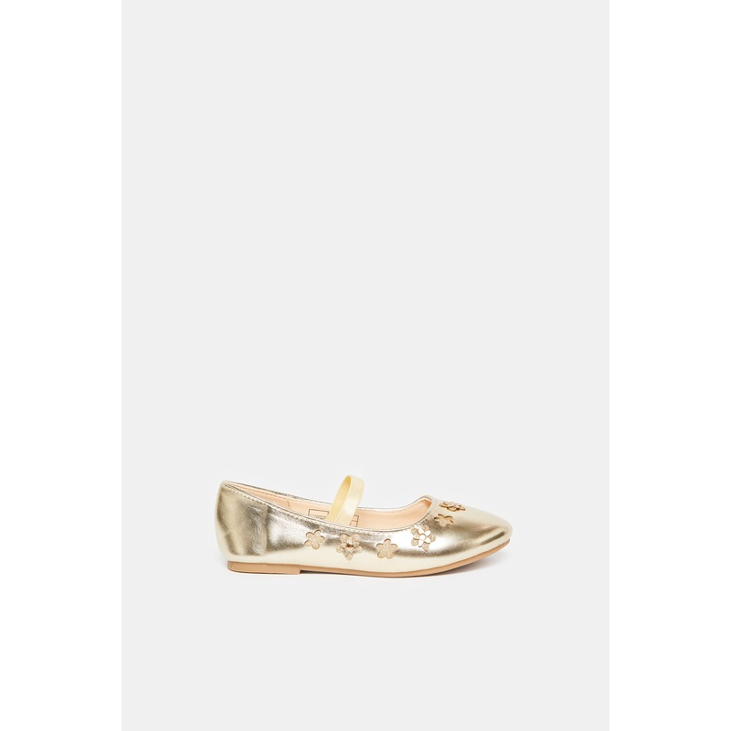 Girls Gold Floral Ballerina|EU25|EU26|EU27|EU28|EU29|EU30