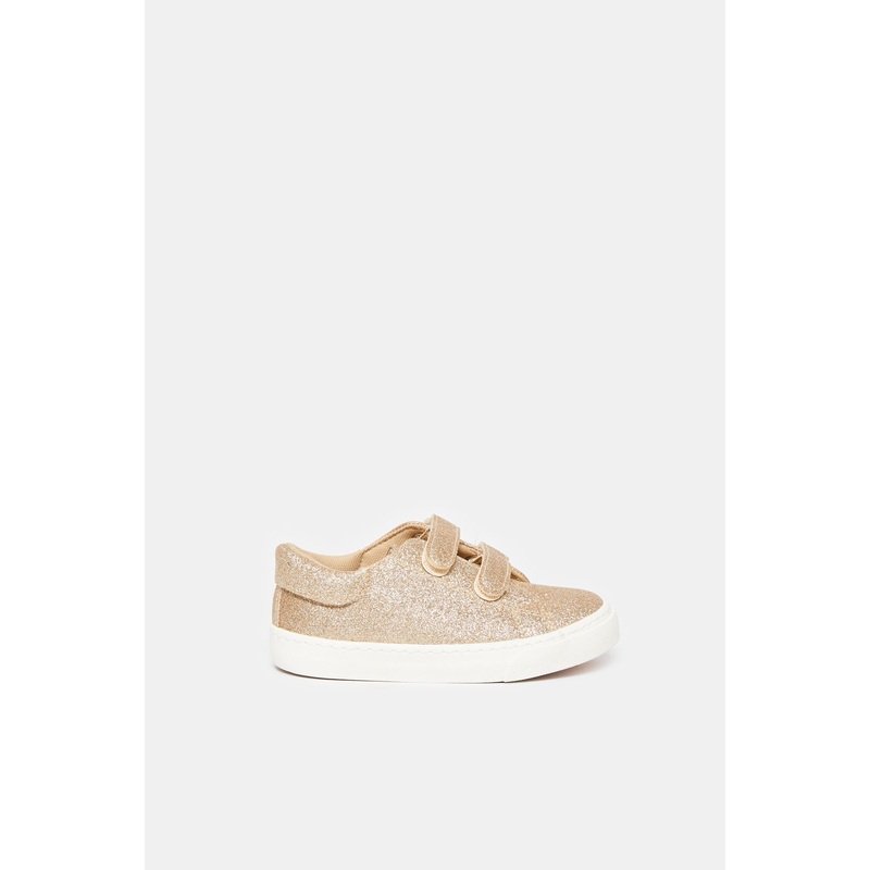 Girls  Gold Glitter Sneaker|EU25|EU26|EU27|EU28|EU29|EU30