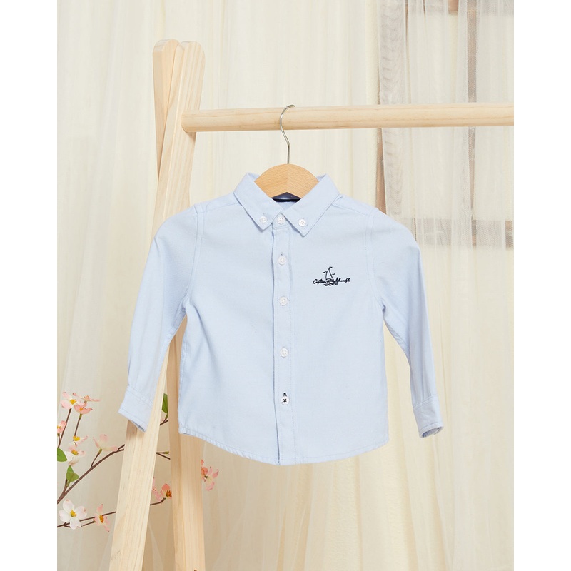 Infant Boys Blue Oxford Shirt|3-6 Months|6-12 Months|12-18 Months|18-24 Months