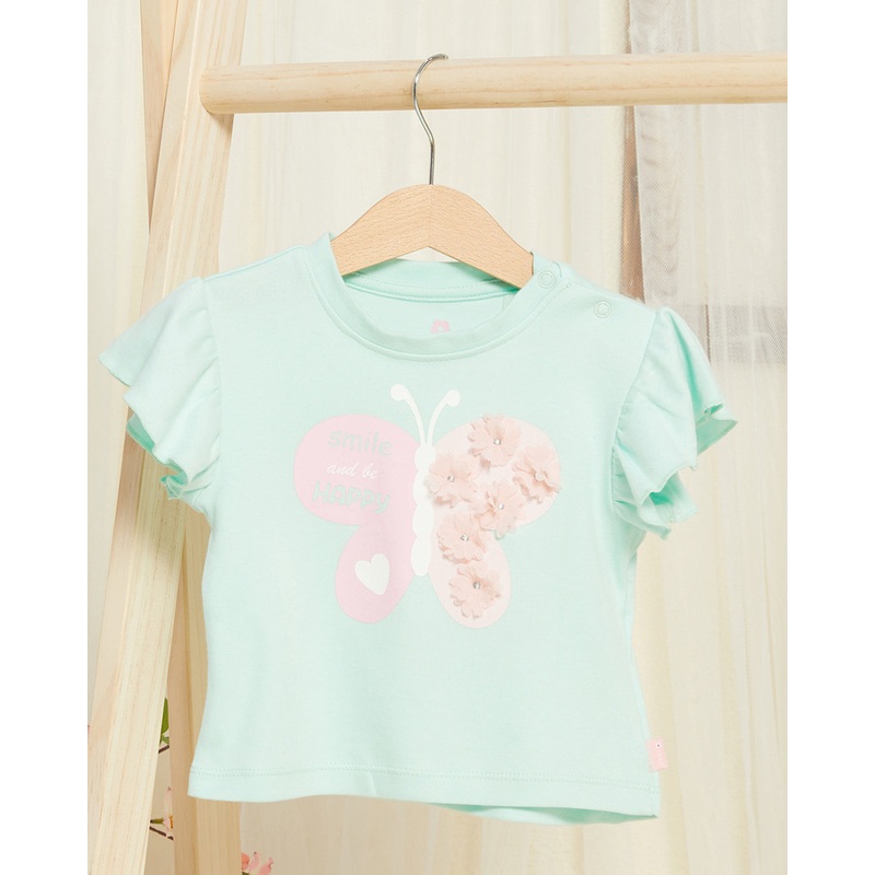 Infant Girls Mint Embellished T-shirt