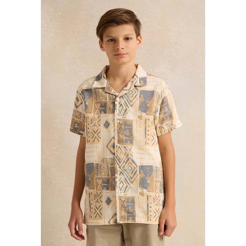 Senior Boys Beige Shirt|8-9 Yrs (S)|9-10 Yrs (M)|11-12 Yrs (L)|13-14 Yrs (XL)|15-16 Yrs (XL)