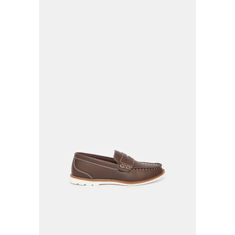 Senior Boys Brown Penny Loafers