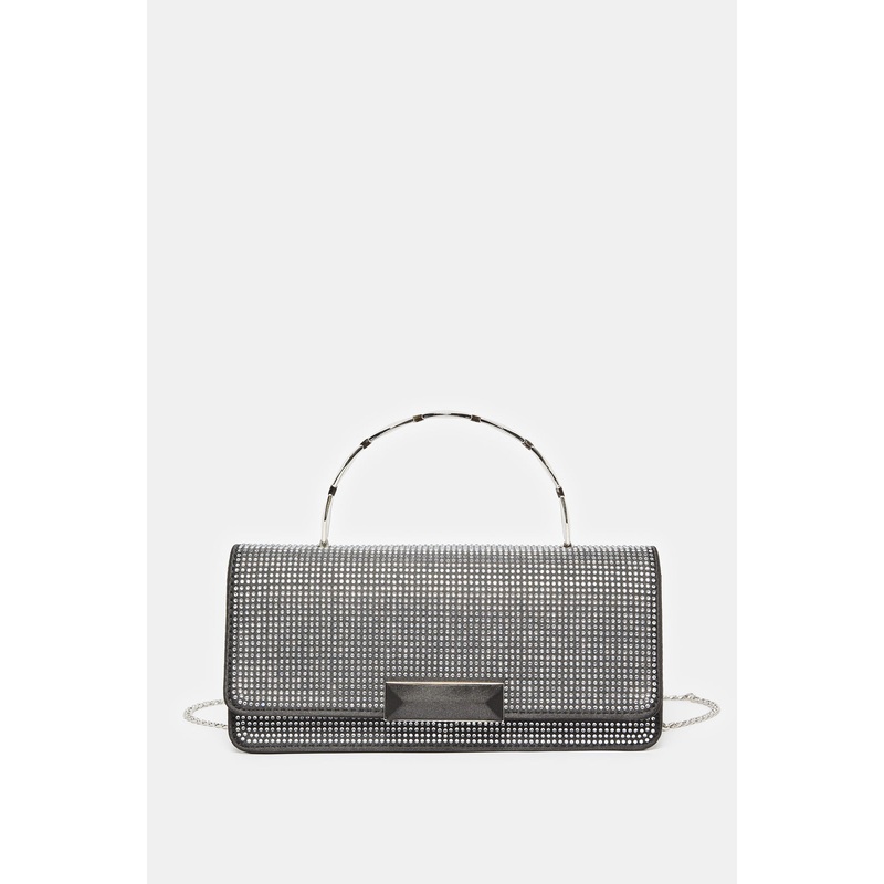 Women Black Embellished Evening Bag