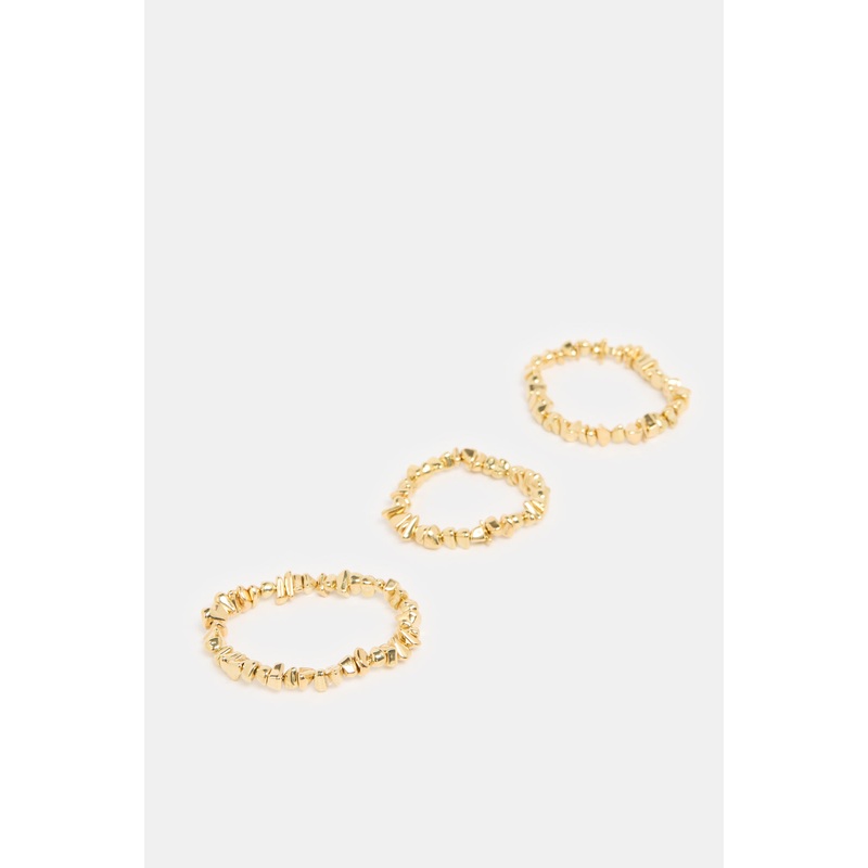 Women Gold Embellished Bracelet Set (Pack of 3)
