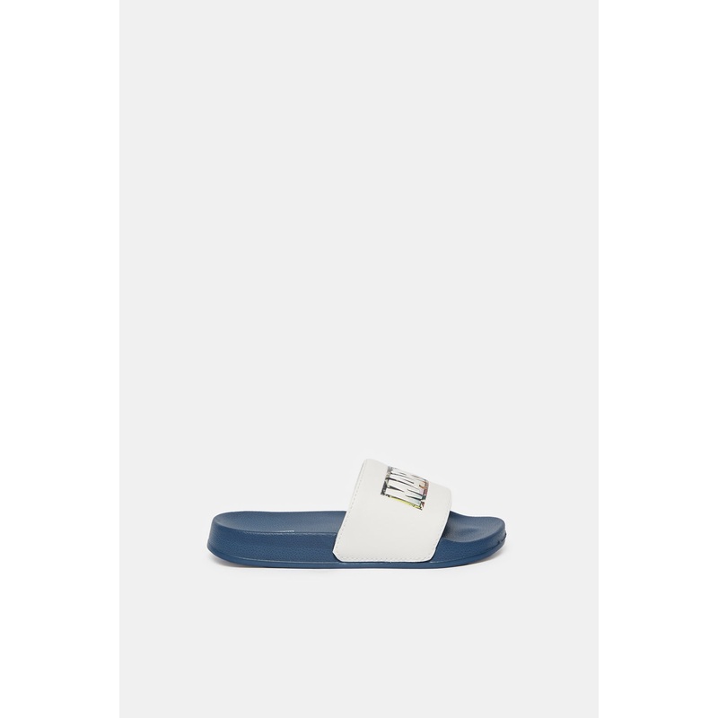 Boys White Marvel Character Slide