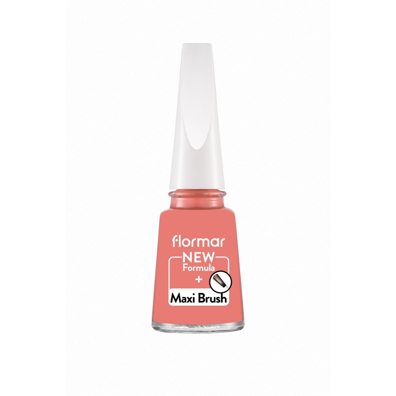 Flormar Classic Nail Enamel with new improved formula & thicker brush – 011 Tender Salmon