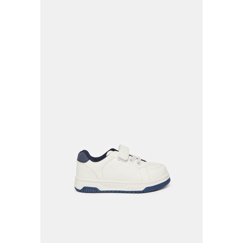 Infant  Boys White Embossed Sneaker