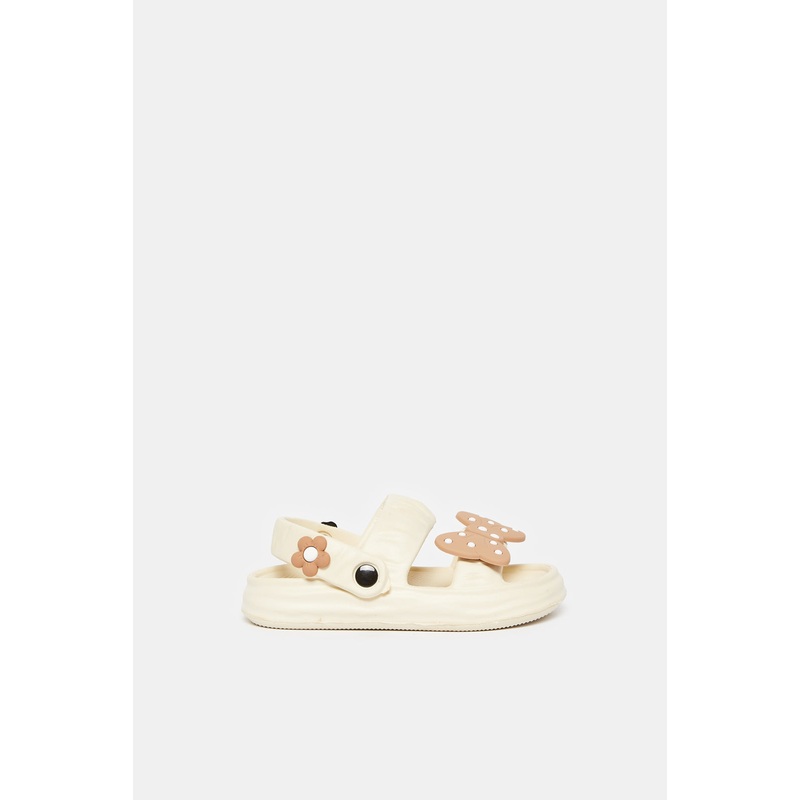 Senior Girls Beige Bow Slide|Small|Medium|Large