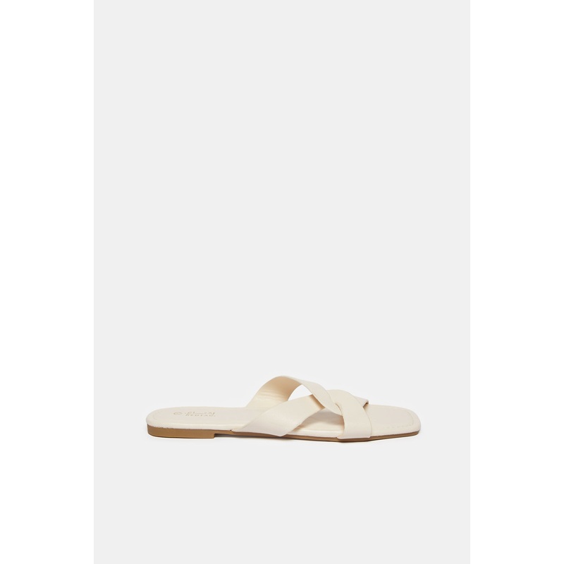 Women Beige Crisscross Mule|EU36|EU37|EU38|EU39|EU40|EU41