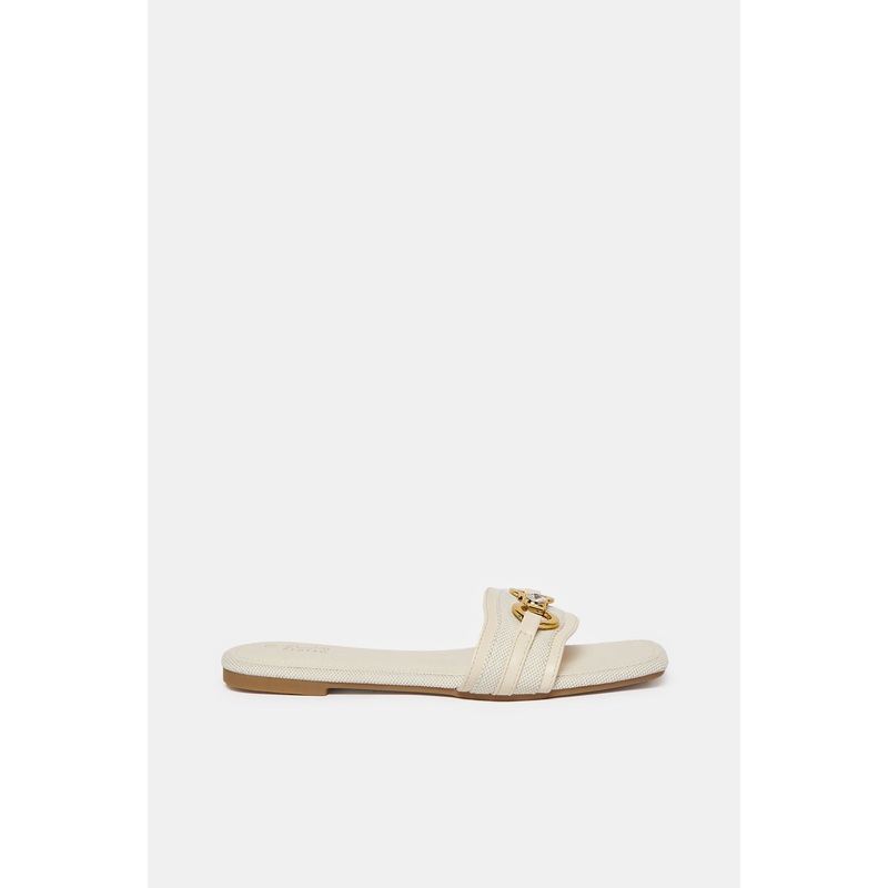 Women Beige Embellished  Mule|EU36|EU37|EU38|EU39|EU40|EU41