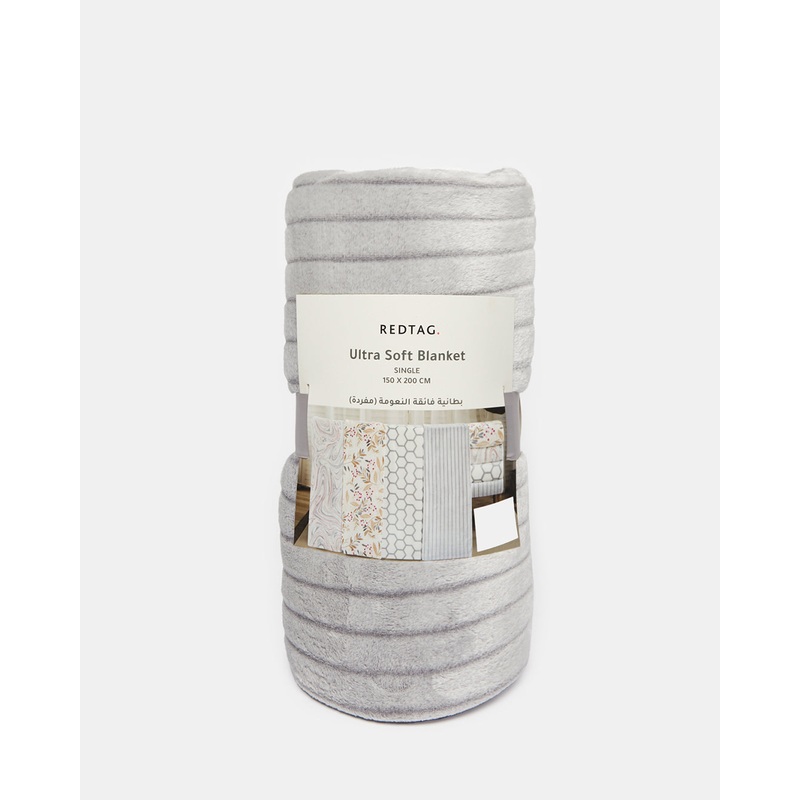 Beige Geometric Printed Blanket (Single Size)